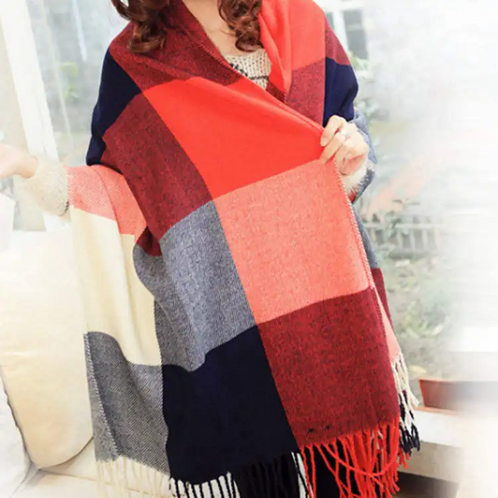 Écharpe en cachemire pour femme douce et chaude automne-hiver élégante