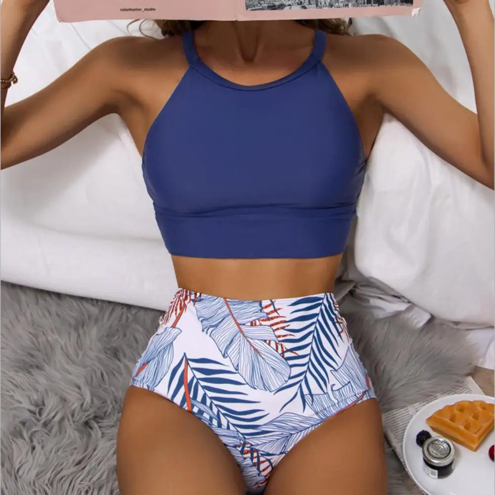 Edith - Ensemble de bikinis tendance avec imprimé floral et taille haute pour une coupe flatteuse