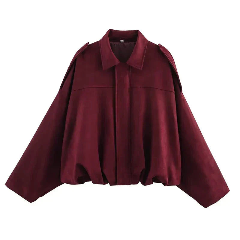 Blouson bomber femme oversize de mi-saison pour l’automne