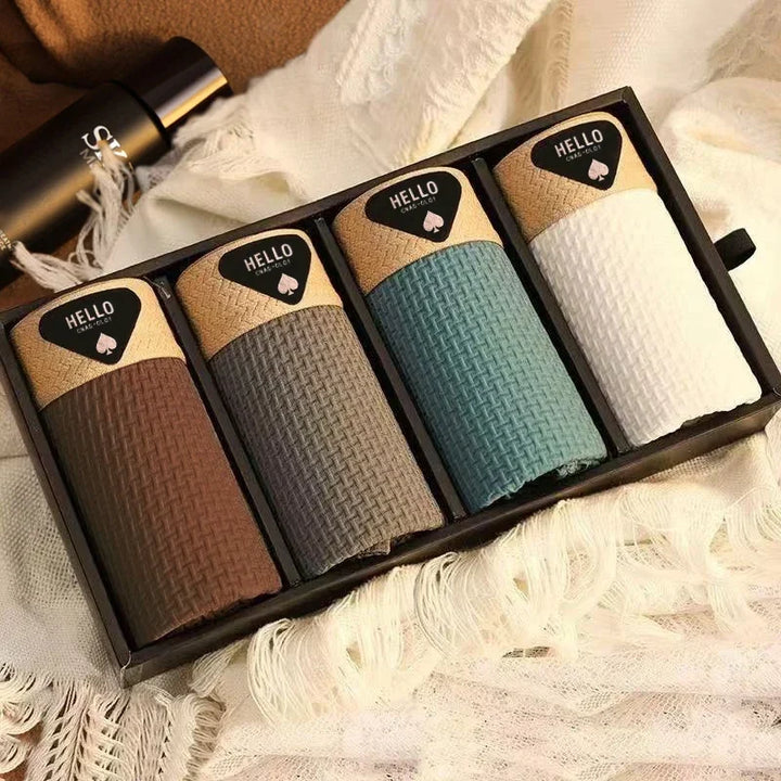 Boxeri bărbătești tricotați cu betelie elastică, set de 4, colecția de toamnă