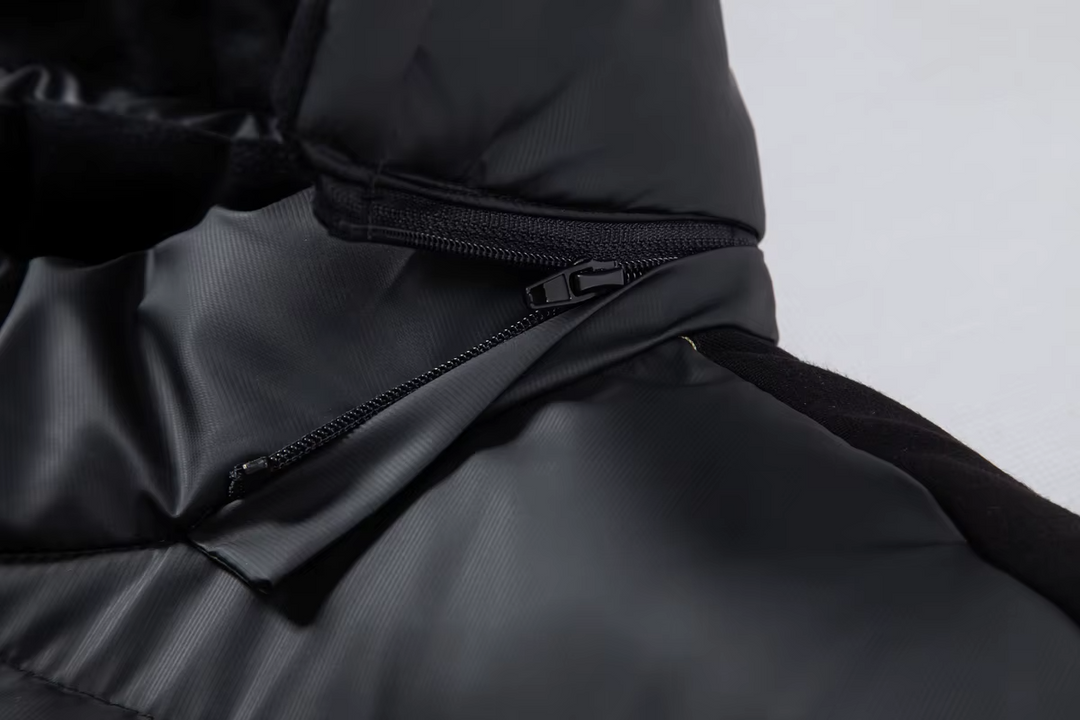 Veste hybride matelassée pour femme pour l’automne, veste de mi-saison à capuche pour les journées fraîches