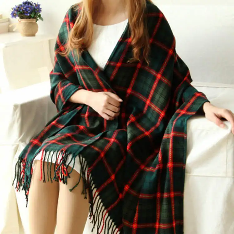 Écharpe en cachemire pour femme douce et chaude automne-hiver élégante