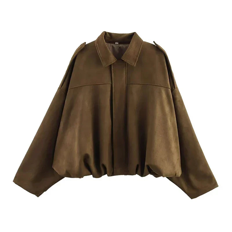 Blouson bomber femme oversize de mi-saison pour l’automne