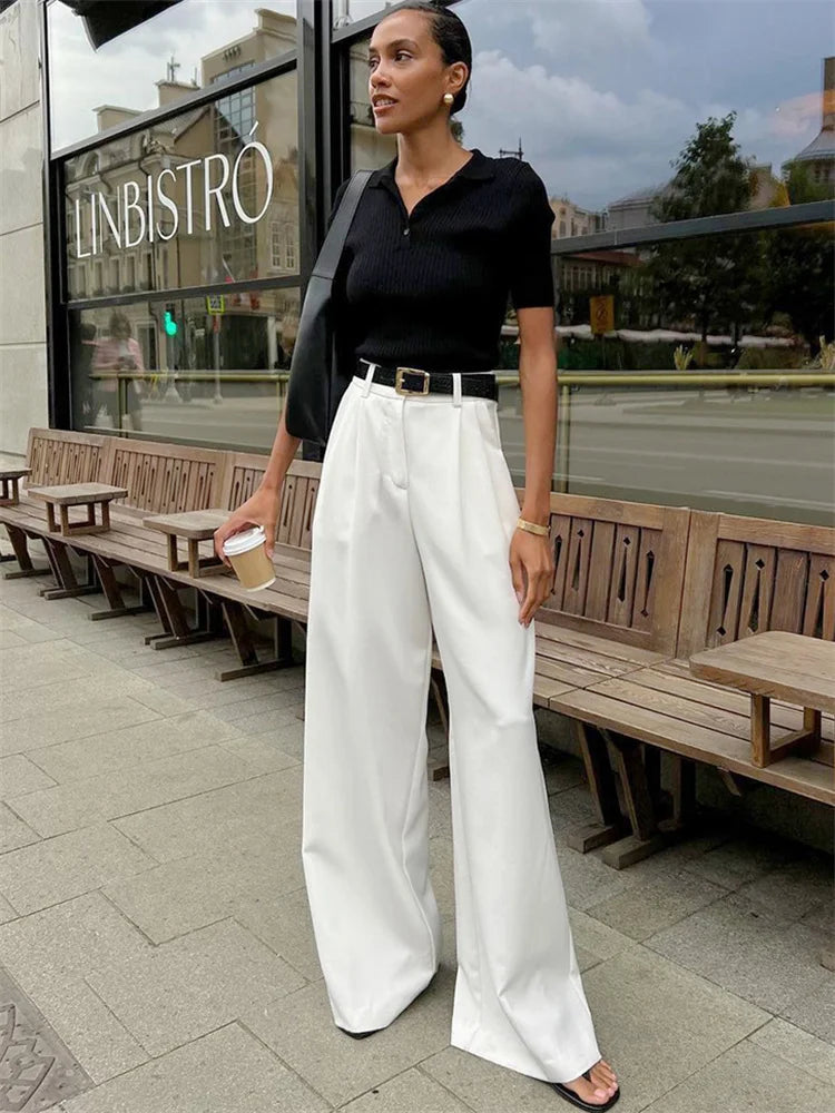 Olivia | Eleganckie białe spodnie chino na ponadczasowy look