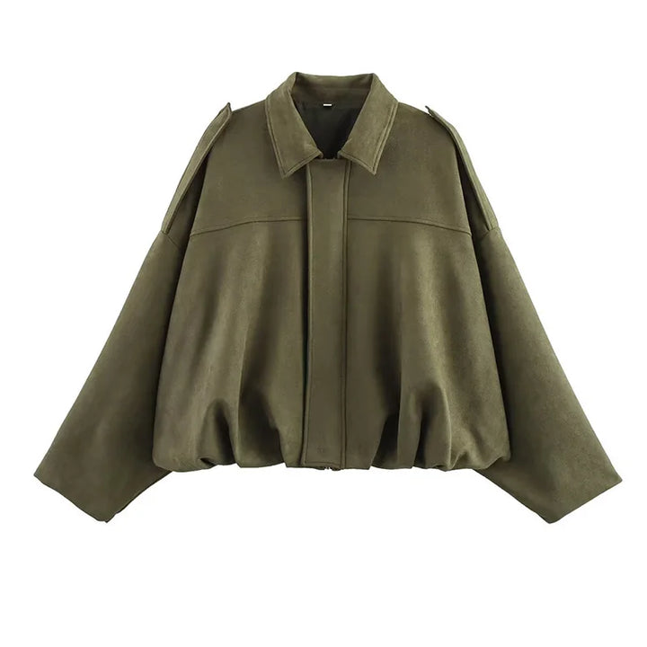 Blouson bomber femme oversize de mi-saison pour l’automne