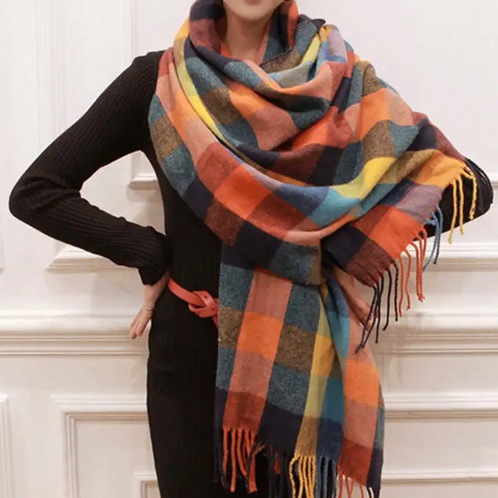Écharpe en cachemire pour femme douce et chaude automne-hiver élégante