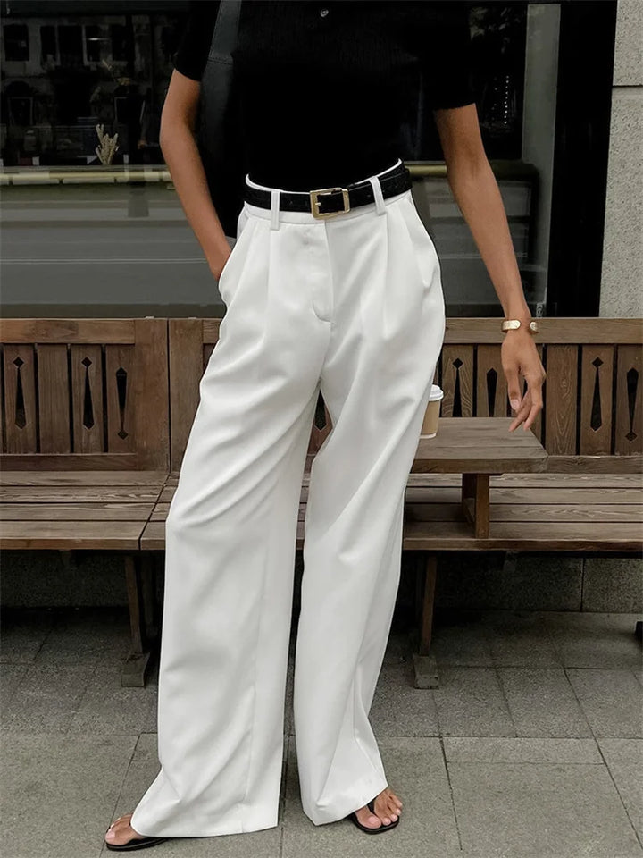 Olivia | Eleganckie białe spodnie chino na ponadczasowy look