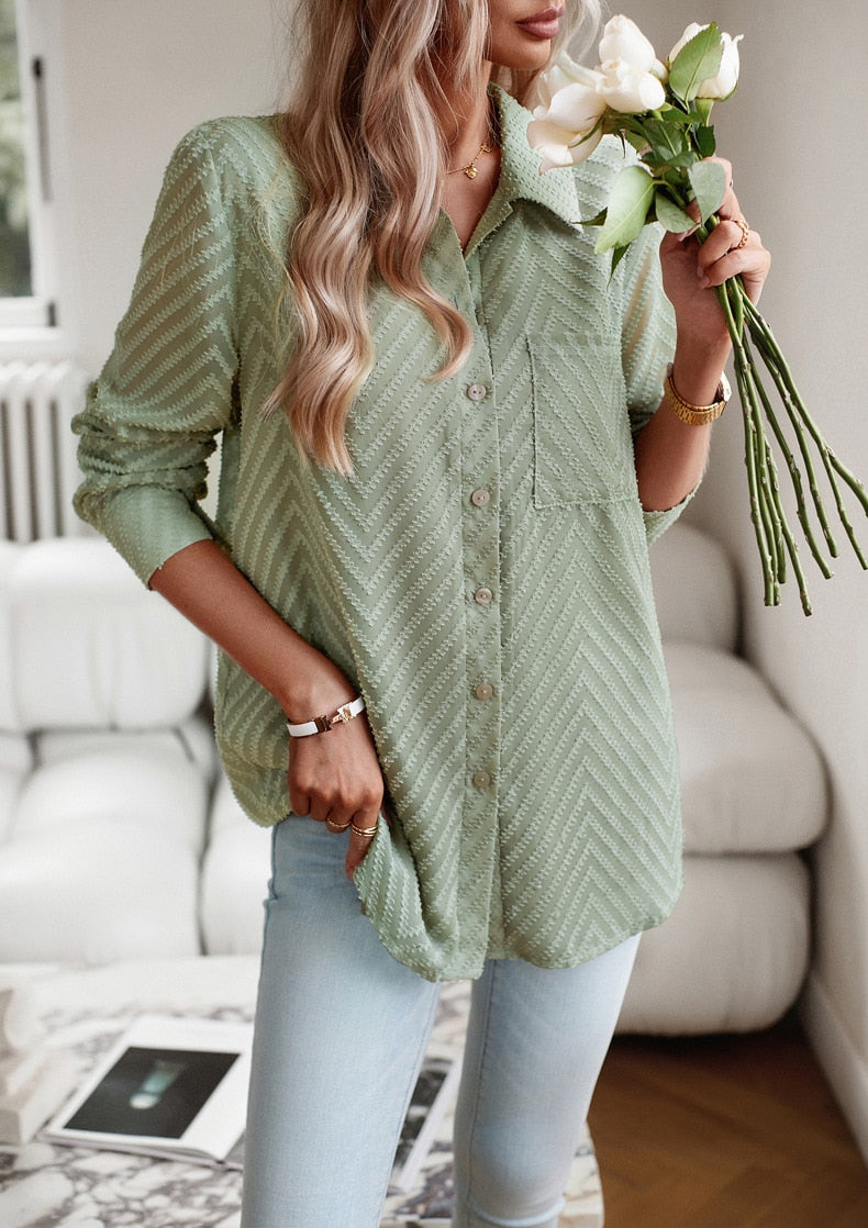 Melanie - Elegant and Comfortable Printed Blouse for Women