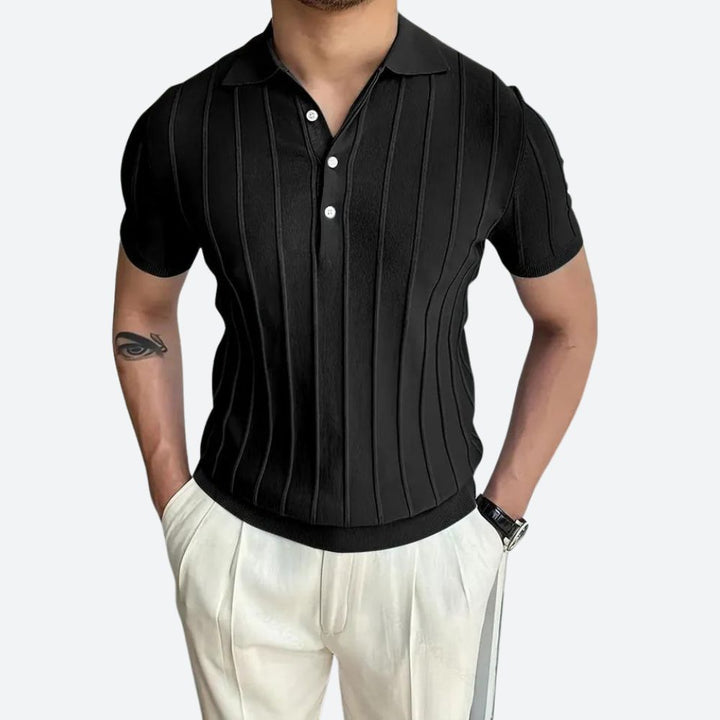 Pohodlné a elegantní polo s výstřihem do V, velmi elastické - Shag