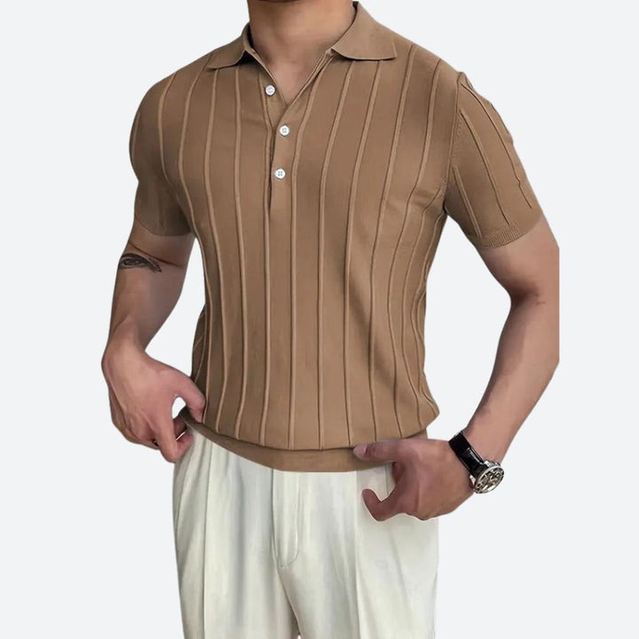 Pohodlné a elegantní polo s výstřihem do V, velmi elastické - Shag