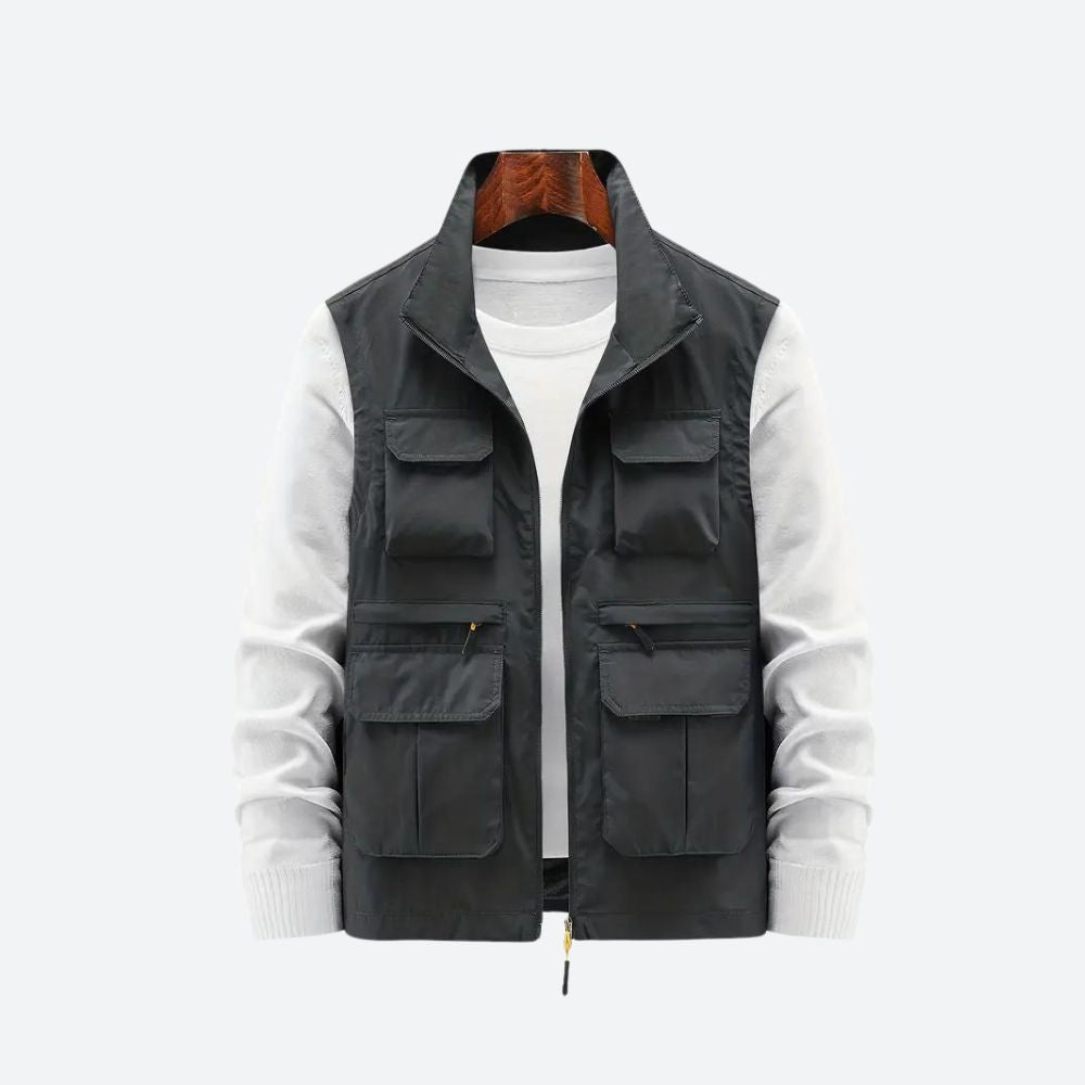 Gilet elegante da uomo con tasche con zip pratiche - Sid