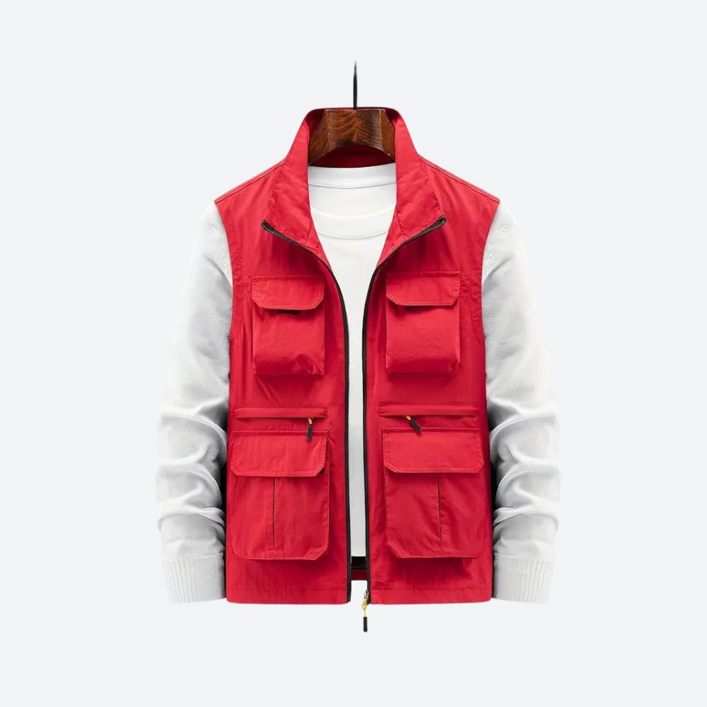 Gilet elegante da uomo con tasche con zip pratiche - Sid