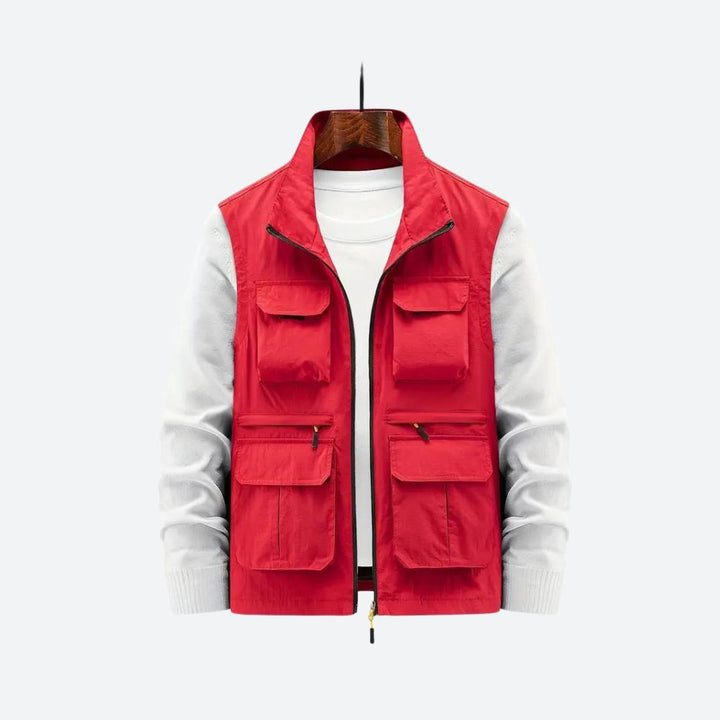 Gilet elegante da uomo con tasche con zip pratiche - Sid