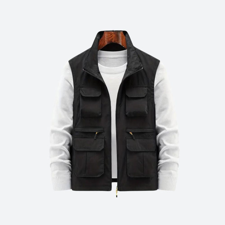 Gilet elegante da uomo con tasche con zip pratiche - Sid