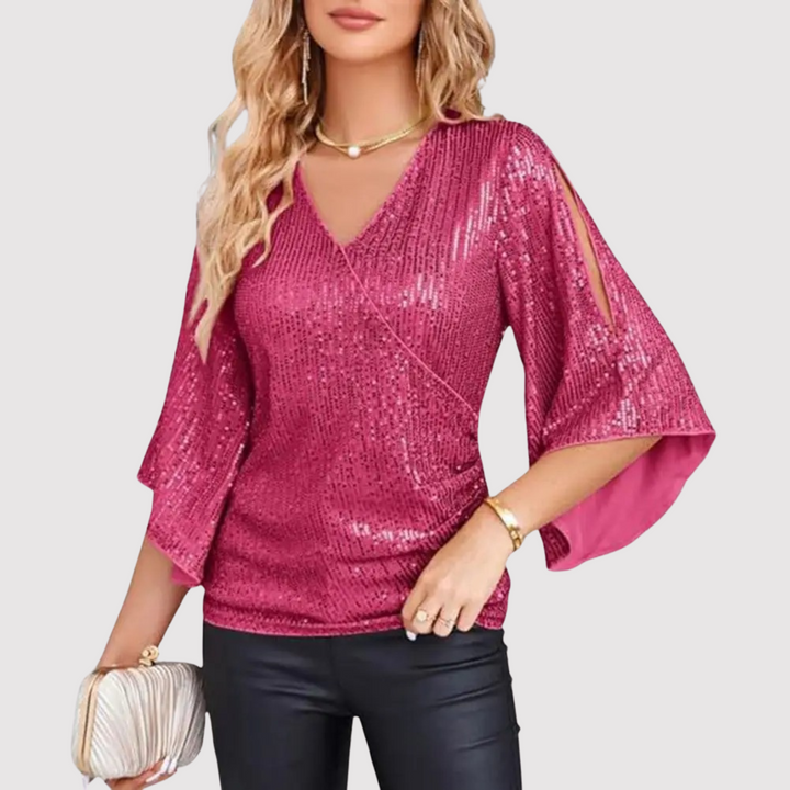 Susan - Top elegante e comodo in paillettes per donne
