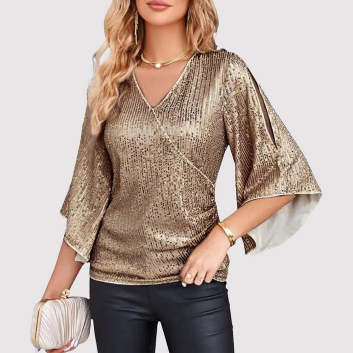 Susan - Top elegante e comodo in paillettes per donne