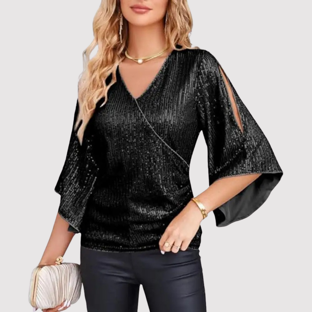 Susan - Top elegante e comodo in paillettes per donne
