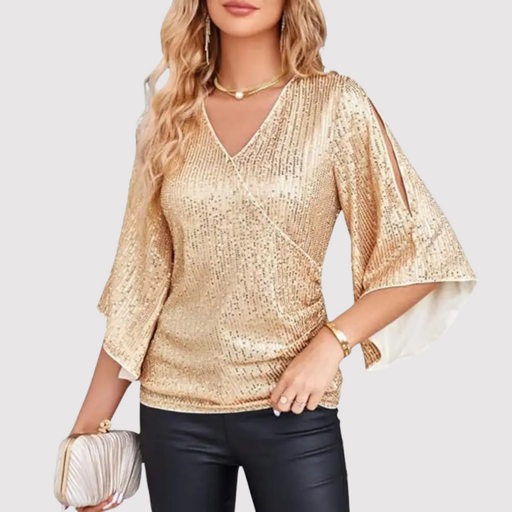 Susan - Top elegante e comodo in paillettes per donne