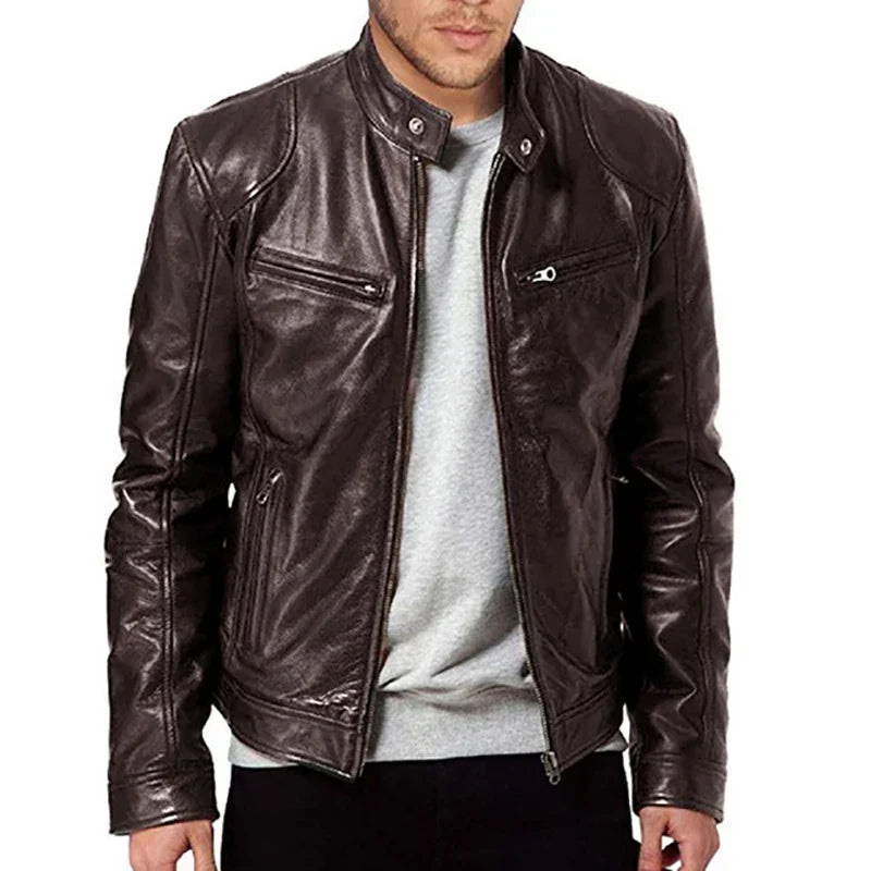 Veste de moto pour femme pour l’automne, veste de mi-saison zippée pour des looks quotidiens