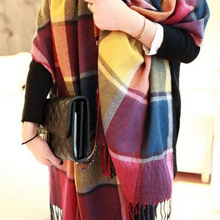 Écharpe en cachemire pour femme douce et chaude automne-hiver élégante