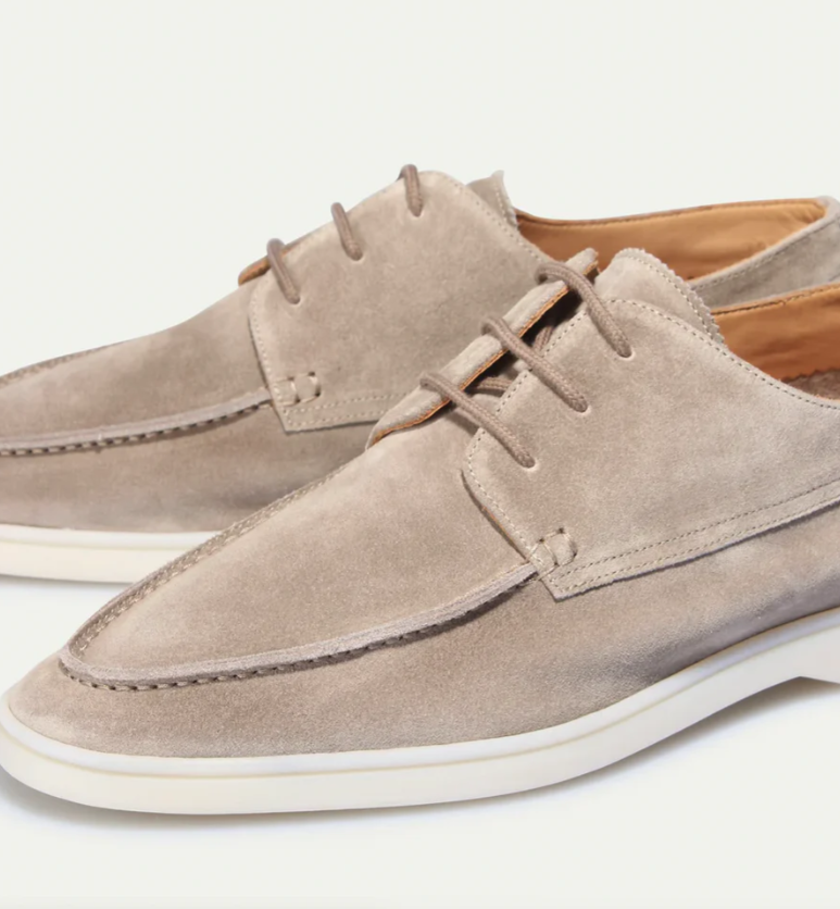 Mocassins en cuir pour homme de luxe à lacets élégants été 2026