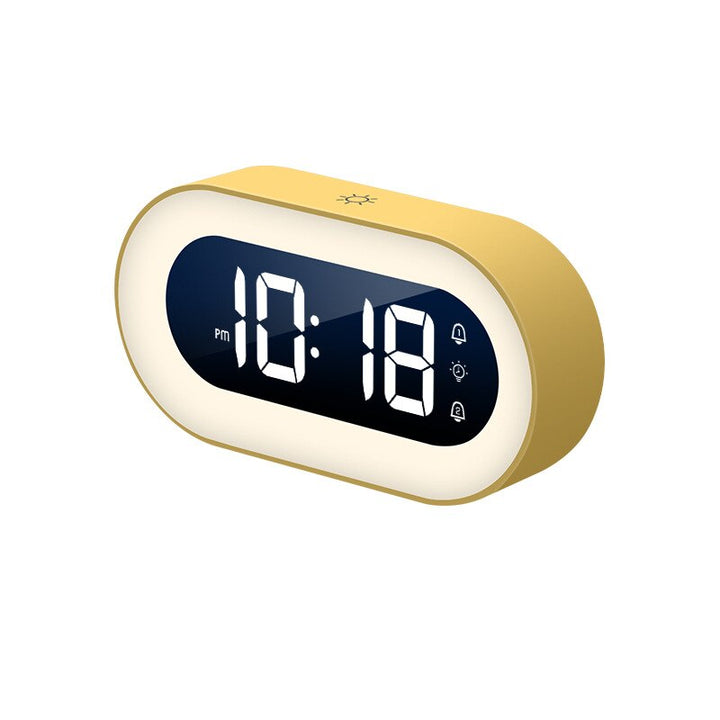 Réveil numérique LED avec lumière nocturne, compact et à batterie rechargeable, pour la chambre