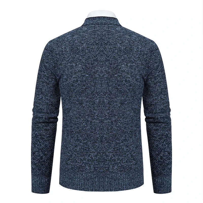 Pull en laine pour homme à col en V, chiné, élégant pour l’automne