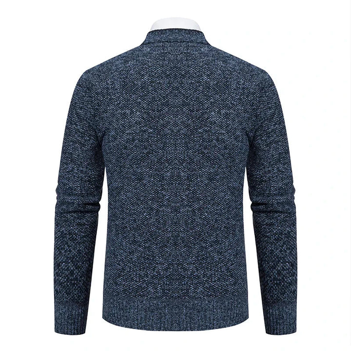 Pull en laine pour homme à col en V, chiné, élégant pour l’automne