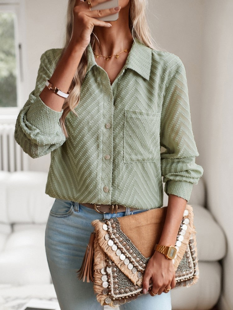 Melanie - Elegant and Comfortable Printed Blouse for Women