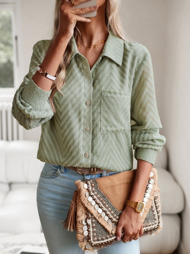 Melanie - Elegant and Comfortable Printed Blouse for Women
