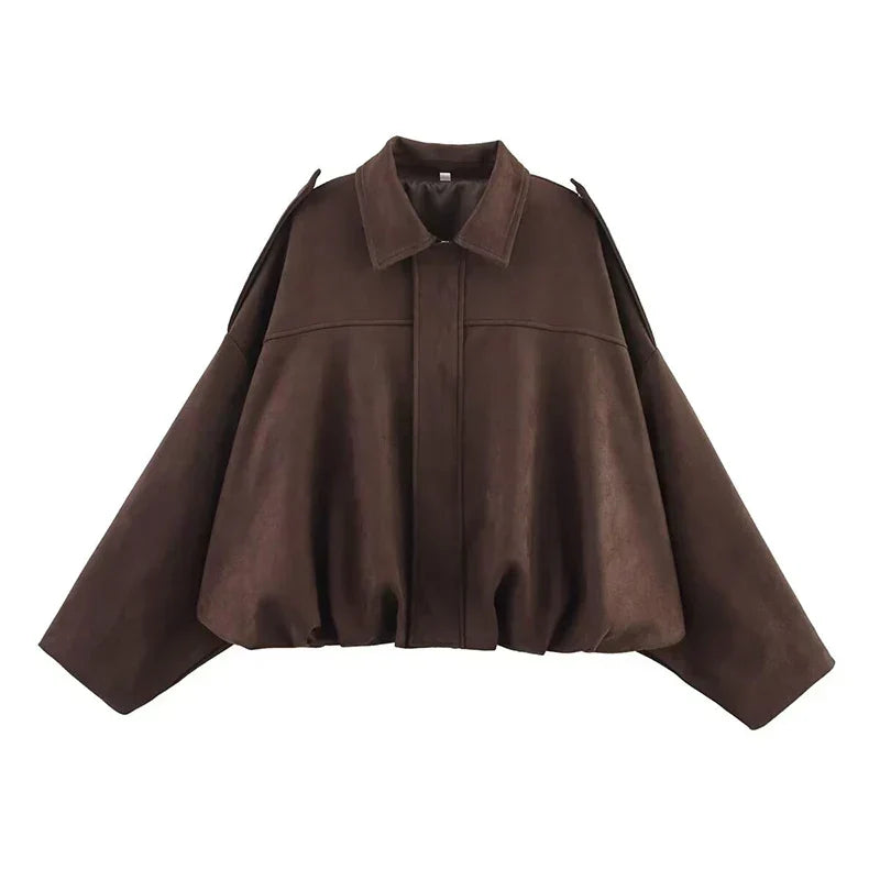Blouson bomber femme oversize de mi-saison pour l’automne