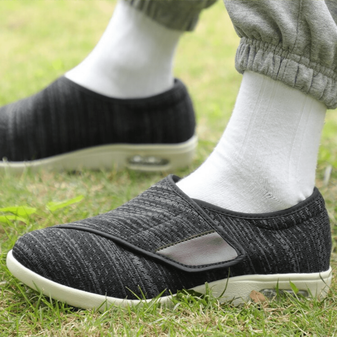 Chaussures larges en mesh respirant pour l'été, réglables, avec semelles en mousse à mémoire de forme