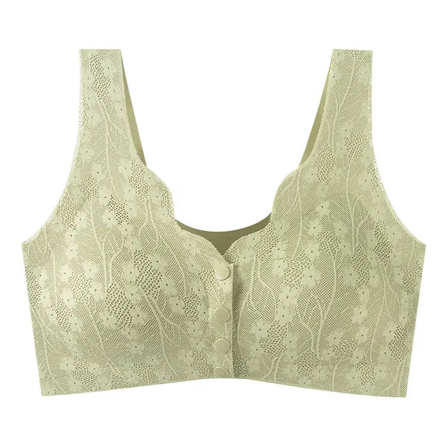 Soutien-gorge fermeture avant coton sans armatures maintien dos pour l'automne