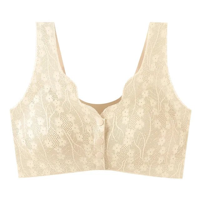 Soutien-gorge fermeture avant coton sans armatures maintien dos pour l'automne