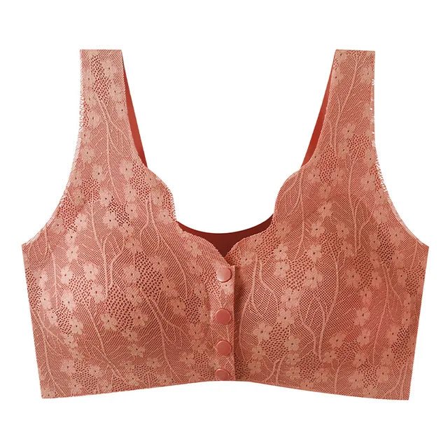 Soutien-gorge fermeture avant coton sans armatures maintien dos pour l'automne