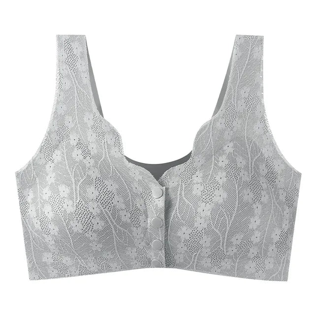 Soutien-gorge fermeture avant coton sans armatures maintien dos pour l'automne