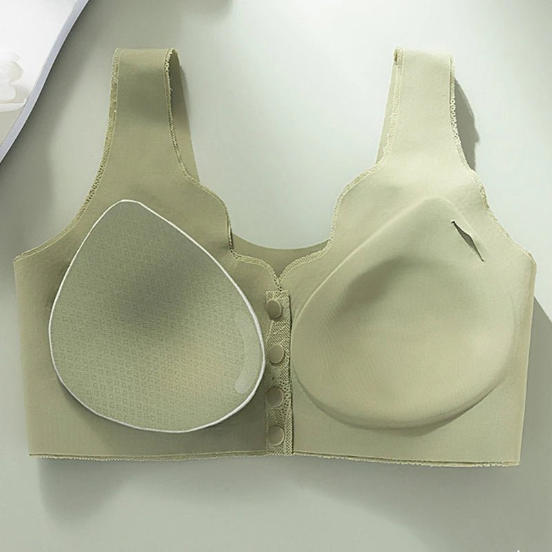 Soutien-gorge fermeture avant coton sans armatures maintien dos pour l'automne