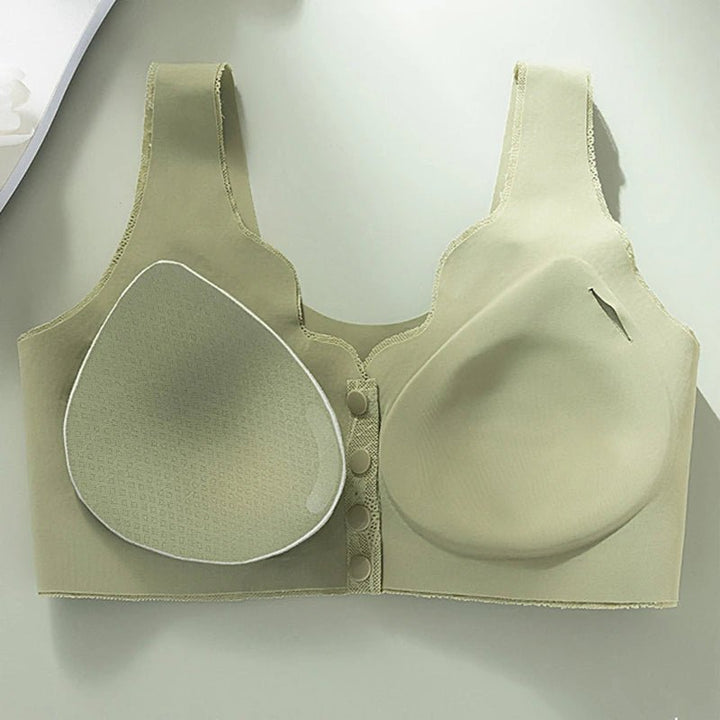 Soutien-gorge fermeture avant coton sans armatures maintien dos pour l'automne