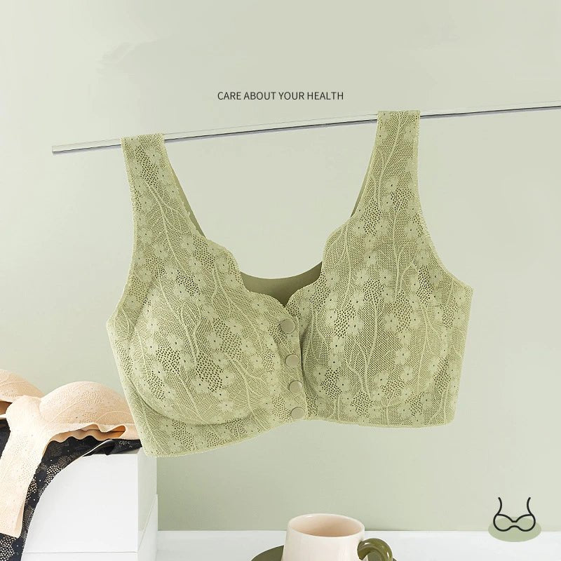 Soutien-gorge fermeture avant coton sans armatures maintien dos pour l'automne