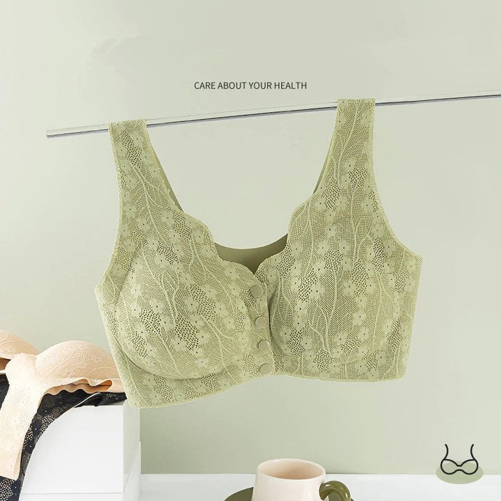 Soutien-gorge fermeture avant coton sans armatures maintien dos pour l'automne