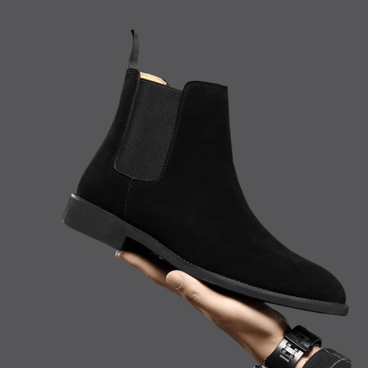 Bottines Chelsea homme effet daim sans lacets, boots élégantes à enfiler pour l’automne