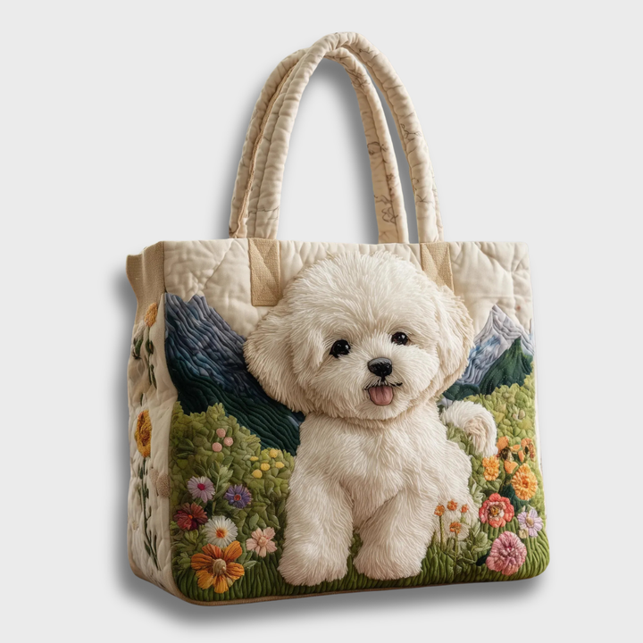 Bolso tote de mujer acolchado de tela para el otoño