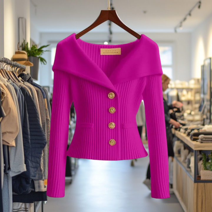 Veste femme en maille de laine, élégante et courte, pour l’automne