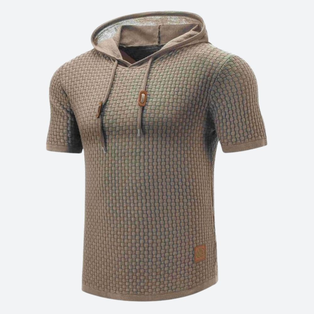 Fashionable short-sleeve shirt with hood - Victor
