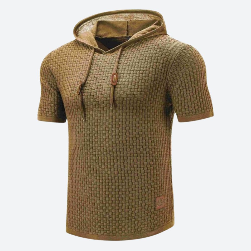 Fashionable short-sleeve shirt with hood - Victor