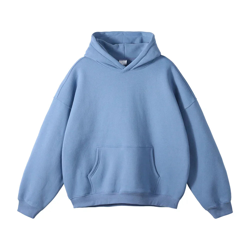 Sweat à capuche en coton pour homme coupe décontractée automne-hiver confortable