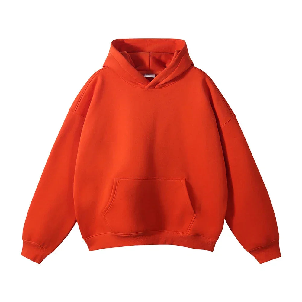 Sweat à capuche en coton pour homme coupe décontractée automne-hiver confortable