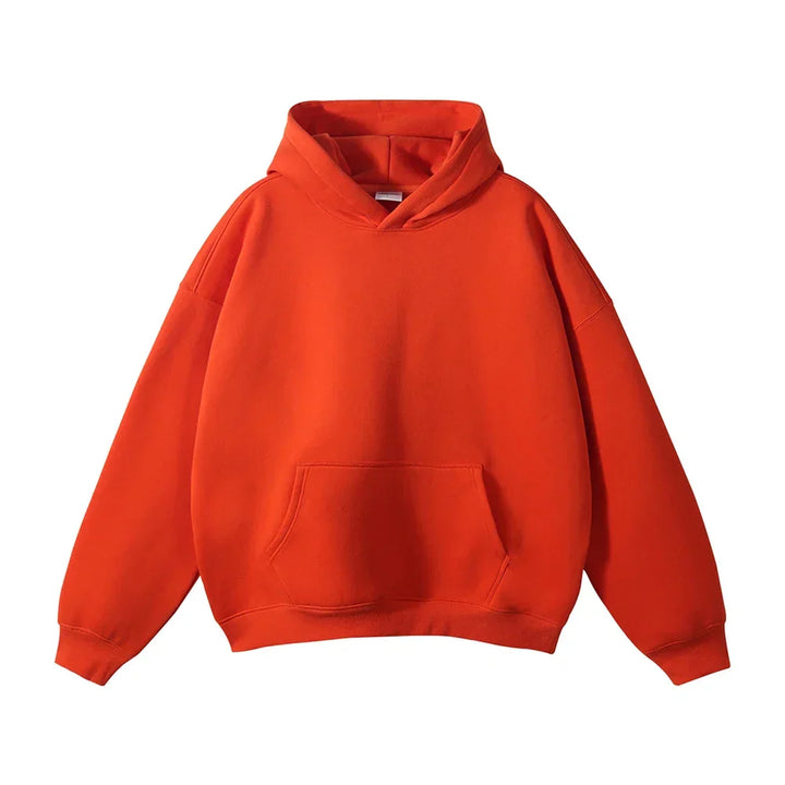 Sweat à capuche en coton pour homme coupe décontractée automne-hiver confortable