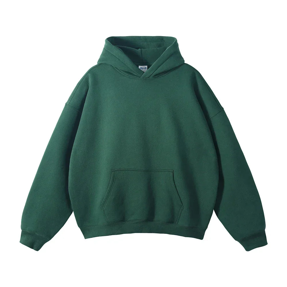 Sweat à capuche en coton pour homme coupe décontractée automne-hiver confortable
