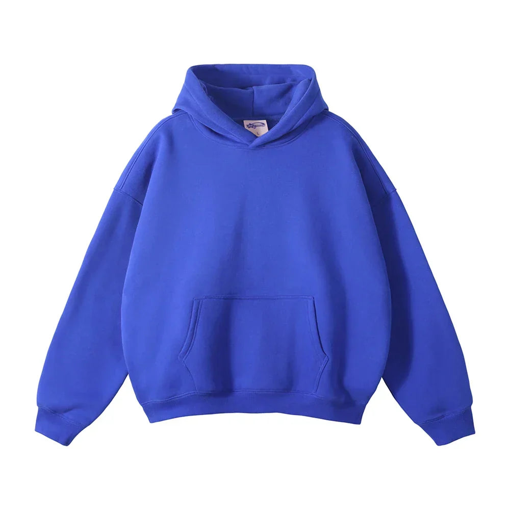 Sweat à capuche en coton pour homme coupe décontractée automne-hiver confortable